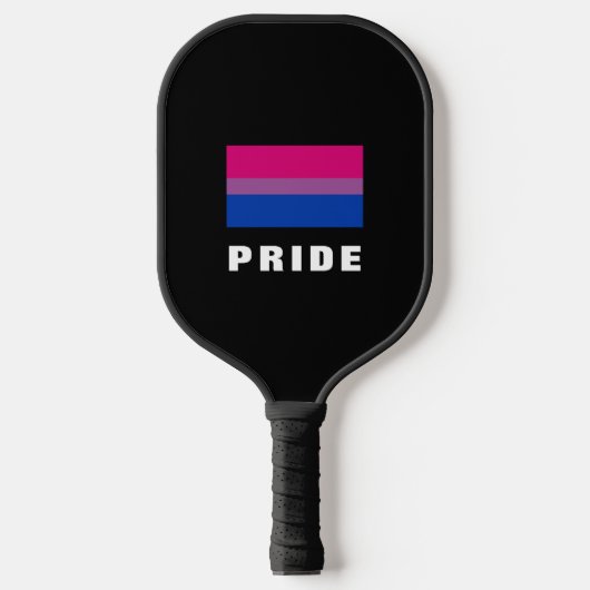 LGBTQ Rainbow Bisexual Pride Flag aangepaste tekst Pickleball Paddle (Voorkant)