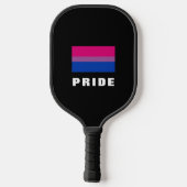 LGBTQ Rainbow Bisexual Pride Flag aangepaste tekst Pickleball Paddle (Achterkant)