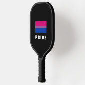 LGBTQ Rainbow Bisexual Pride Flag aangepaste tekst Pickleball Paddle (Links)