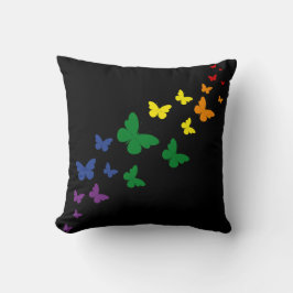 LGBTQ Rainbow Butterfly Trail Kussen