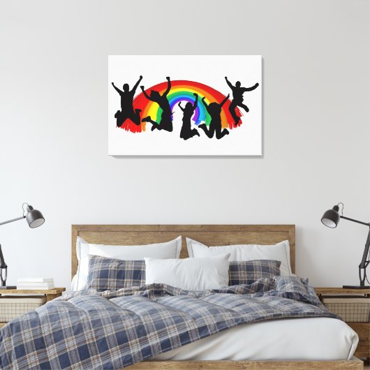 Lgbtq Rainbow Canvas Afdruk (Insitu (Slaapkamer))