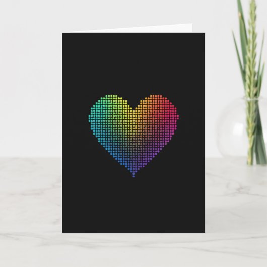 Lgbtq Rainbow Dot Heart Card Kaart (Voorkant)