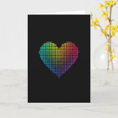 Lgbtq Rainbow Dot Heart Card Kaart (Gele Bloem)