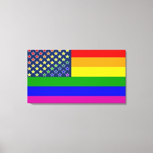 Lgbtq Rainbow Flag Canvas Afdruk (Voorkant)