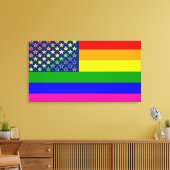 Lgbtq Rainbow Flag Canvas Afdruk (Insitu (Woonkamer))