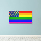Lgbtq Rainbow Flag Canvas Afdruk (Insitu (Houten vloer))