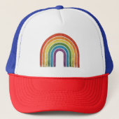 LGBTQ Rainbow Flag Gay Pride LGBT Awareness Ally Trucker Pet (Voorkant)