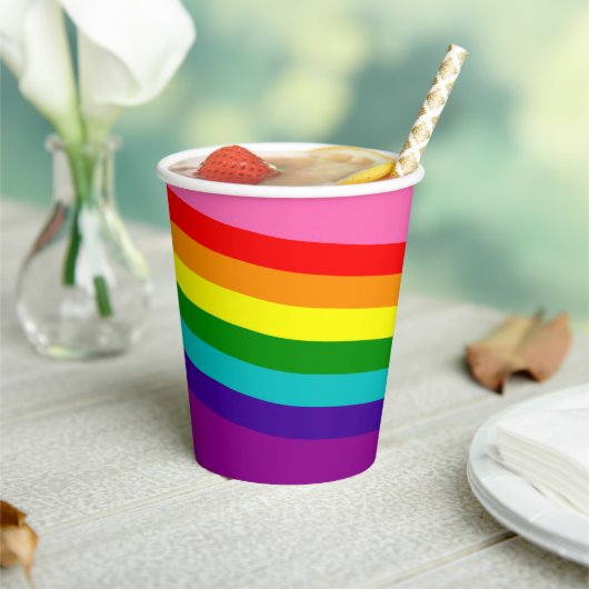 LGBTQ Rainbow Flag Gay Pride LGBT Cup Papieren Bekers (Insitu)