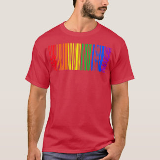 LGBTQ Rainbow Flag Gay Pride Month Gift Barcode LG T-shirt