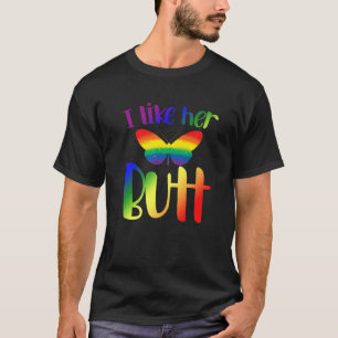 LGBTQ Rainbow Flag Lesbian Gay Pride Ik hou van ha T-shirt