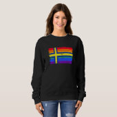 Lgbtq Rainbow Flag Of Sweden Swedish Gay Pride Trui (Voorkant volledig)