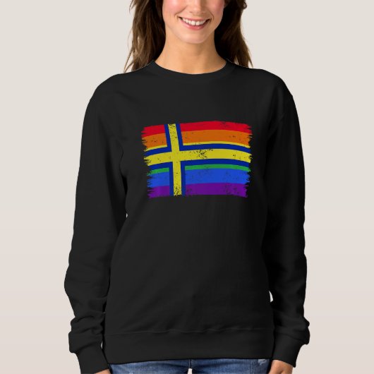 Lgbtq Rainbow Flag Of Sweden Swedish Gay Pride Trui (Voorkant)
