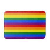 LGBTQ+ Rainbow Flag Stripes for Pride Month -  Badmat (Voorkant)