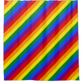LGBTQ+ Rainbow Flag Stripes for Pride Month -  Douchegordijn (Voorkant)