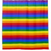 LGBTQ+ Rainbow Flag Stripes for Pride Month -  Douchegordijn (Voorkant)