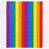 LGBTQ+ Rainbow Flag Stripes voor Pride Month - Fleece Deken (Voorkant)