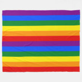 LGBTQ+ Rainbow Flag Stripes voor Pride Month - Fleece Deken (Voorkant (Horizontaal))