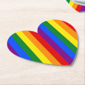 LGBTQ+ Rainbow Flag Stripes voor Pride Month - Kartonnen Onderzetters (Gekanteld)