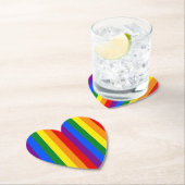 LGBTQ+ Rainbow Flag Stripes voor Pride Month - Kartonnen Onderzetters (Insitu)