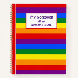 LGBTQ+ Rainbow Flag Stripes voor Pride Month - Notitieboek