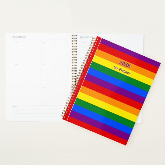 LGBTQ+ Rainbow Flag Stripes voor Pride Month - Planner (Display)