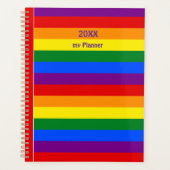LGBTQ+ Rainbow Flag Stripes voor Pride Month - Planner (Voorkant)