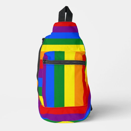 LGBTQ+ Rainbow Flag Stripes voor Pride Month - Sling Bag (Voorkant)
