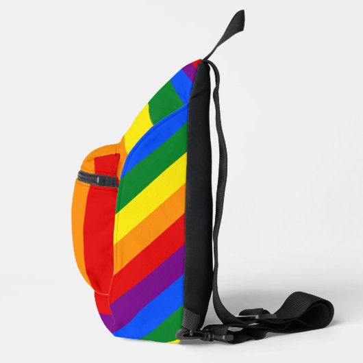 LGBTQ+ Rainbow Flag Stripes voor Pride Month - Sling Bag (Rechts)