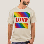 LGBTQ+ Rainbow Flag Stripes voor Pride Month - T-shirt (Voorkant)