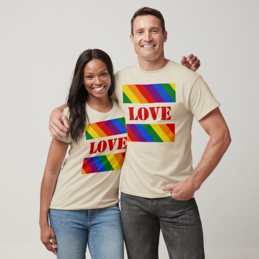 LGBTQ+ Rainbow Flag Stripes voor Pride Month - T-shirt (Unisex)