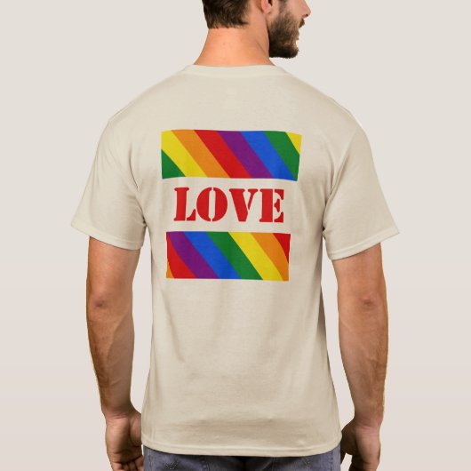 LGBTQ+ Rainbow Flag Stripes voor Pride Month - T-shirt (Achterkant)