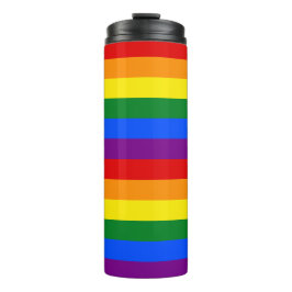 LGBTQ+ Rainbow Flag Stripes voor Pride Month - Thermosbeker