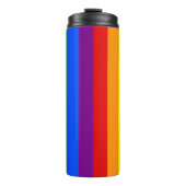 LGBTQ+ Rainbow Flag Stripes voor Pride Month - Thermosbeker (Voorkant)