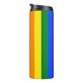 LGBTQ+ Rainbow Flag Stripes voor Pride Month - Thermosbeker (Geroteerd rechts)