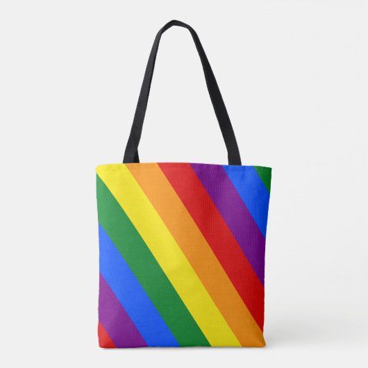 LGBTQ+ Rainbow Flag Stripes voor Pride Month - Tote Bag (Achterkant)