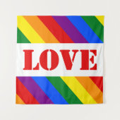 LGBTQ+ Rainbow Flag Stripes voor Pride Month - Wandkleed (Voorkant)