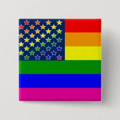 Lgbtq Rainbow Flag Vierkante Button 5,1 Cm (Voorkant)