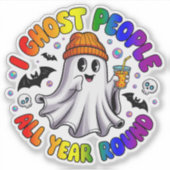 LGBTQ Rainbow Funny Halloween - Ik spook mensen Sticker (Voorkant)