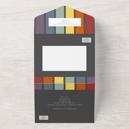 LGBTQ Rainbow Gay Elegant All In One Uitnodiging (Buitenkant)