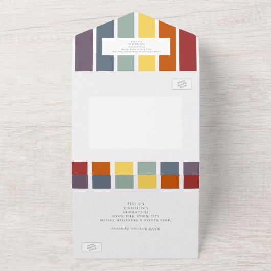 LGBTQ Rainbow Gay Elegant All In One Uitnodiging (Buitenkant)