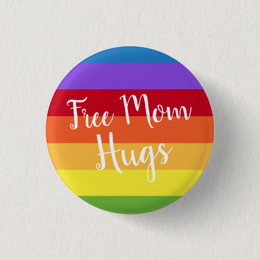 LGBTQ Rainbow Gay of Lesbian Pride Ronde Button 3,2 Cm (Voorkant)