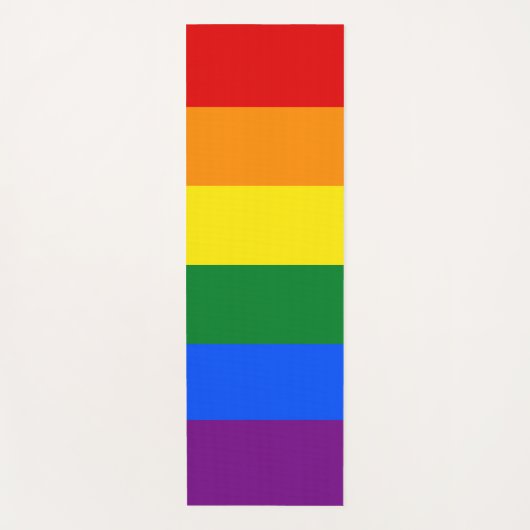 LGBTQ Rainbow Gay Pride Flag - één zijaanzicht Yogamat (Voorkant)