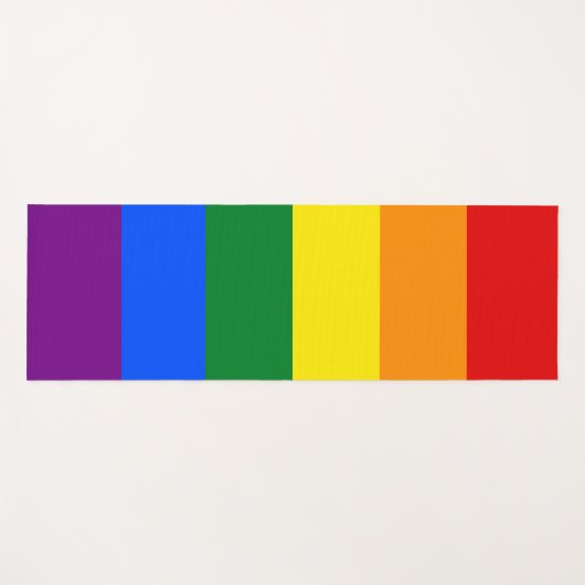 LGBTQ Rainbow Gay Pride Flag - één zijaanzicht Yogamat (Voorkant (horizontaal))