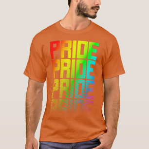 LGBTQ Rainbow Gay Pride Text Fade Graphic T-shirt