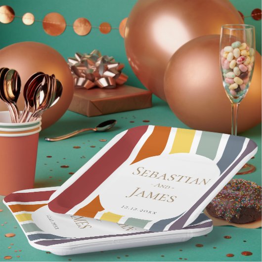 LGBTQ Rainbow Gay Weddenschap Papieren Bordje (Multi)