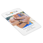 LGBTQ Rainbow Heart Opslaan Datum met Foto Magneet (Rechterzijde)