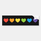 LGBTQ Rainbow Hearts Pride Vlag Bumpersticker (Voorkant)