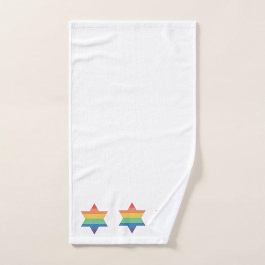 LGBTQ Rainbow Jewish Star-handdoeken Bad Handdoek (Handdoek)
