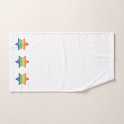 LGBTQ Rainbow Jewish Star-handdoeken Bad Handdoek (Handdoek)