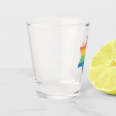 LGBTQ Rainbow Jewish Star Shot Glass Shot Glas (Links)